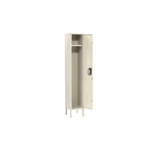 Global Industrial Single Tier Locker, 15x18x72, 1 Door, Unassembled, Tan 254121TN